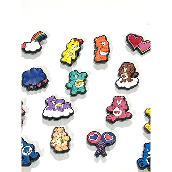 NEW Care Bears Shoe Charms 25pcs Rainbow Hearts Sun Moon Funshine Goodluck Bear - Picture 4 of 6